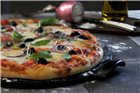 Pizzastein glatt 37 cm Anthrazitgrau