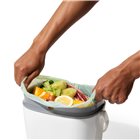 Bac à compost de cuisine blanc 6,6 litres avec couvercle hygiénique et anti-odeurs