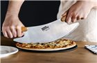 Berceuse coupe pizza inox poignées olivier en coffret bois
