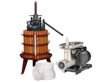 Set für die Herstellung von Öl mittels hydraulischer Presse mit zentraler Schraube