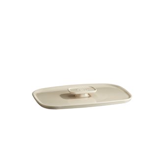 Couvercle blanc Argile pour plat à four rectangulaire 30 cm Ultime Emile Henry