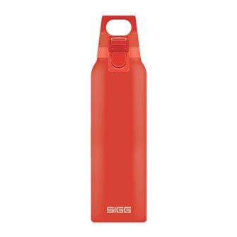 Isotherm Trinkflasche Rot 0,5 Liter mit Filterverschluss für einhändige Bedienung Hot & Cold One White Sigg