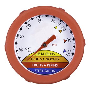 Thermomètre plongeur à tige 25 cm avec cadran et joint silicone