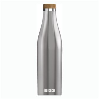 Sigg Meridian Isotherm Trinkflasche gebürsteter Edelstahl 0,5 Liter mit Edelstahl Verschluss